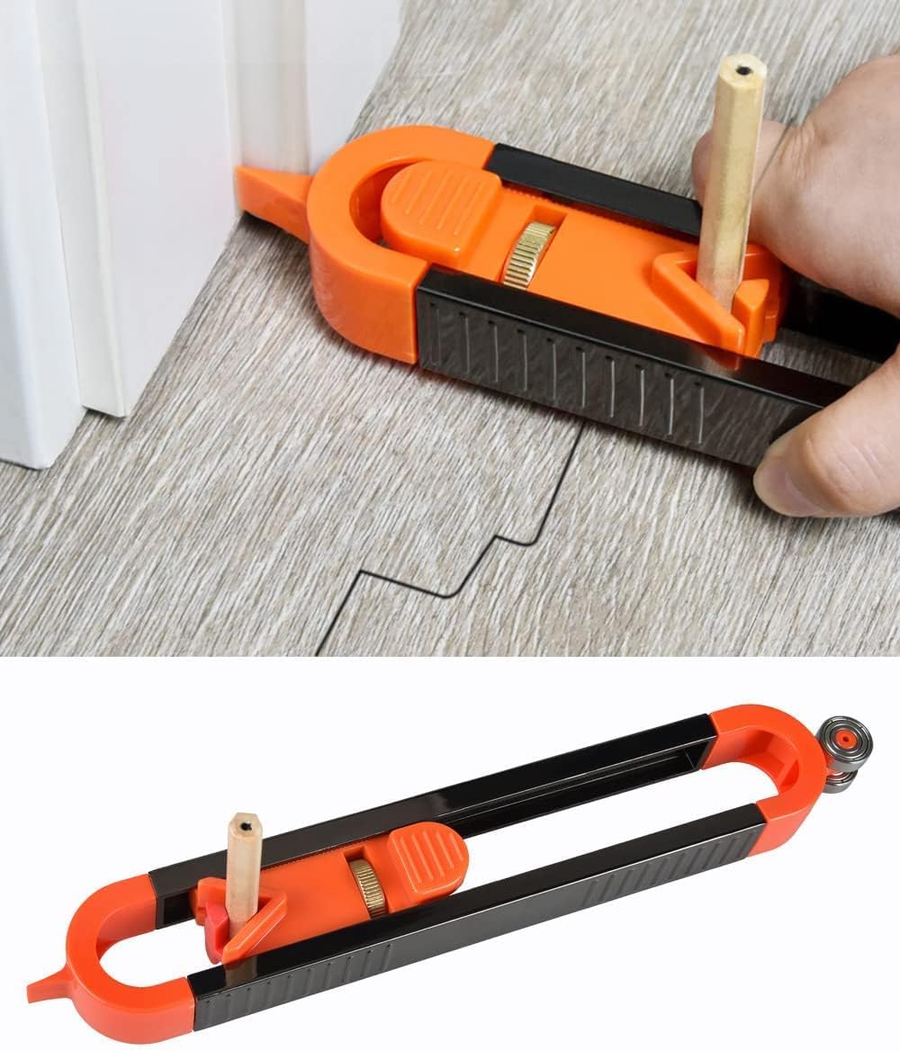 Woodworking Gauge - เครื่องมือวัดรูปทรงและขีดเส้น, เครื่องคัดลอกโปรไฟล์ที่แม่นยำสำหรับรูปทรงที่ไม่สม่ำเสมอ, งานไม้และงานก่อสร้าง