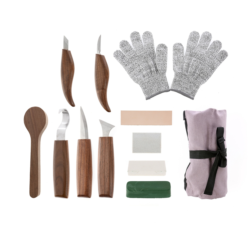 Wood Chisel Set - ชุดสิ่วแกะสลักไม้ 12 ชิ้น ทำจากเหล็กโครเมี่ยมวานาเดียม สำหรับงานไม้ งานแกะสลัก