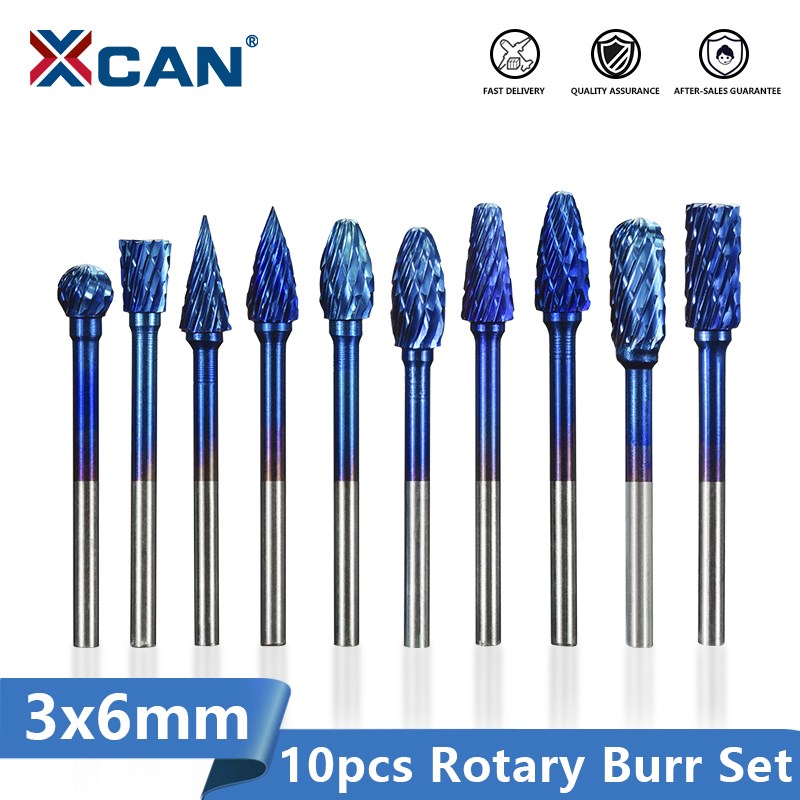 Woodworking Rasp - XCAN 1 กล่อง 3Mm Shankทังสเตนคาร์ไบด์โรตารี่ 6