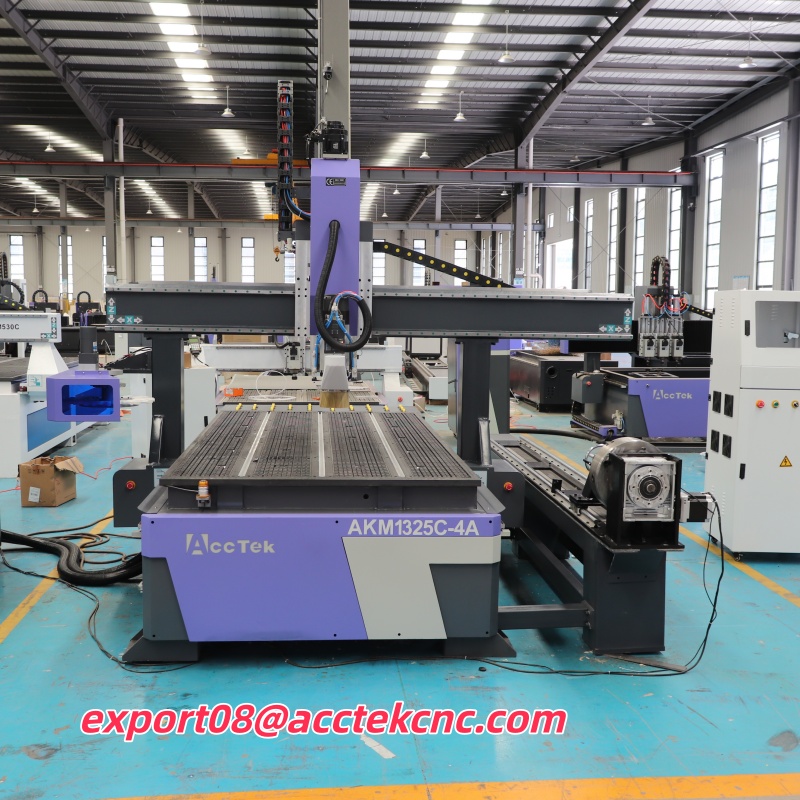 Woodworking Cnc Router Machine Price - เครื่องแกะสลักซีเอ็นซี 4 แกน ราคาดี รุ่น AKM1325C-4A
