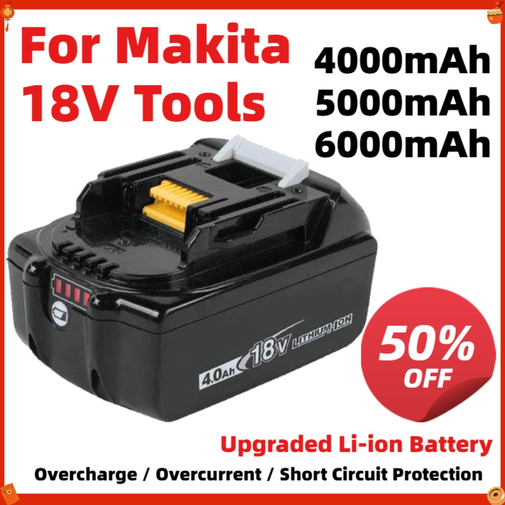 Makita Drill Dtw300 - แบตเตอรี่อัพเกรด 6000mAh สำหรับเครื่องมือ Makita 18V, แบตเตอรี่
