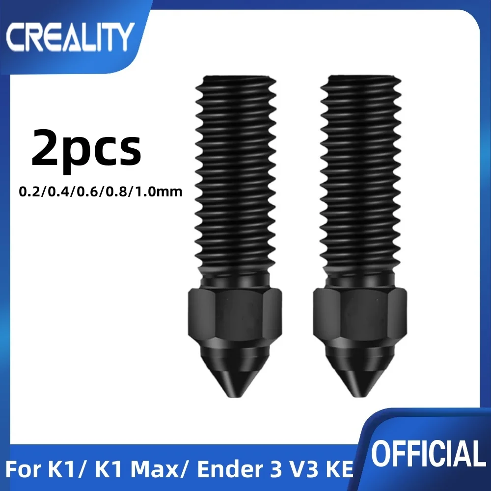 Creality Printer Ender 3 V3 - หัวฉีดเหล็กแข็ง Creality 2 ชิ้น สำหรับเครื่องพิมพ์ 3D