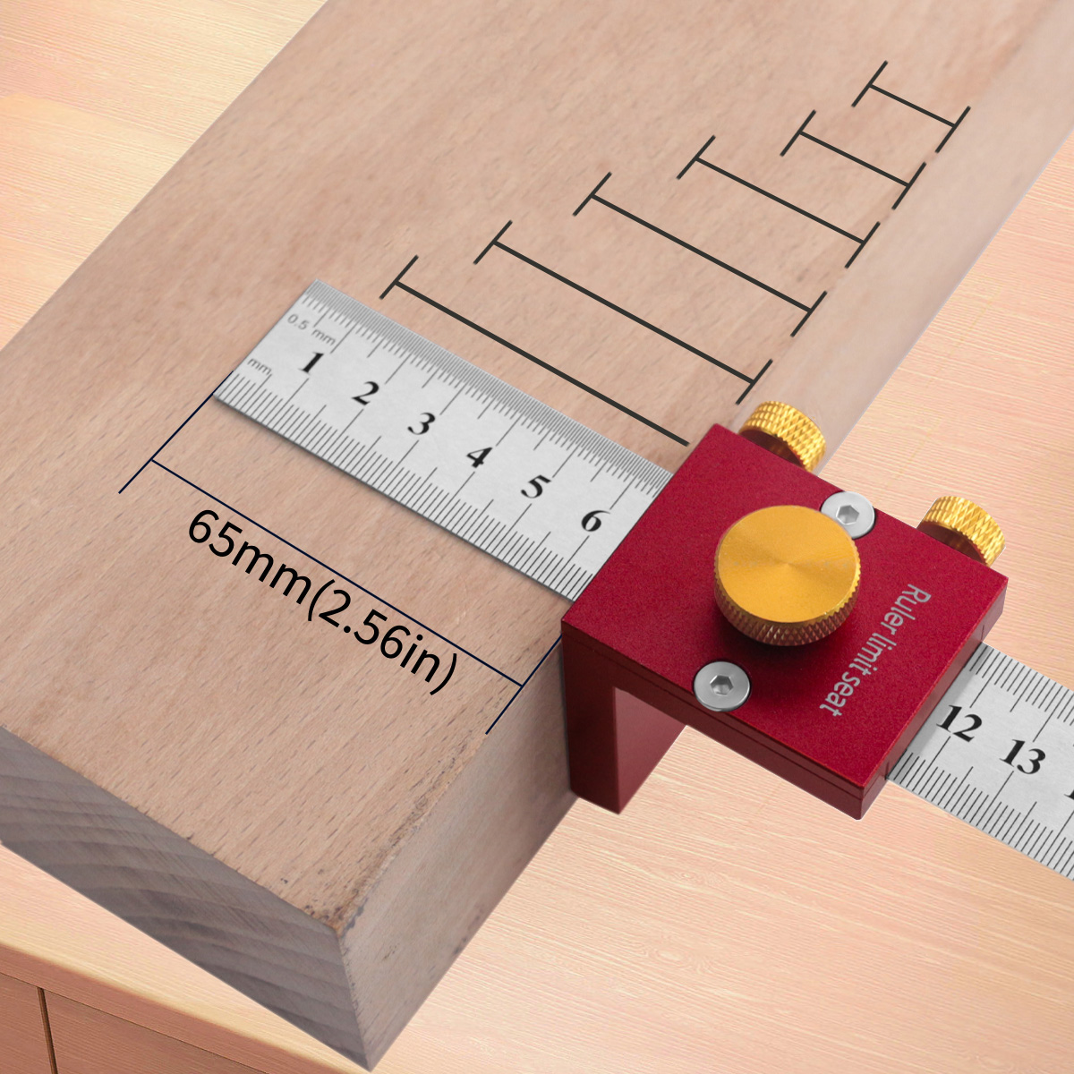 Woodworking Gauge - 30 ซม./12 นิ้ว Scribing ไม้บรรทัด 90