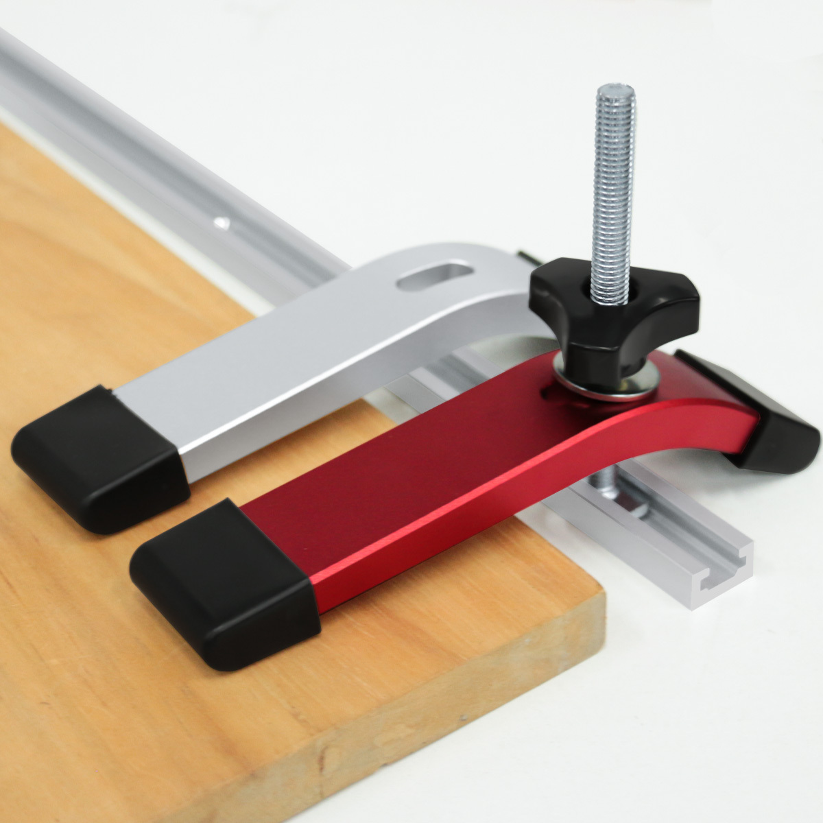 Woodworking Plan - โต๊ะทำงานไม้ อลูมิเนียมอัลลอยด์ ตัวหนีบยึดแบบรวดเร็ว สำหรับมือจับรางเลื่อนรูปตัว T โต๊ะทำงาน