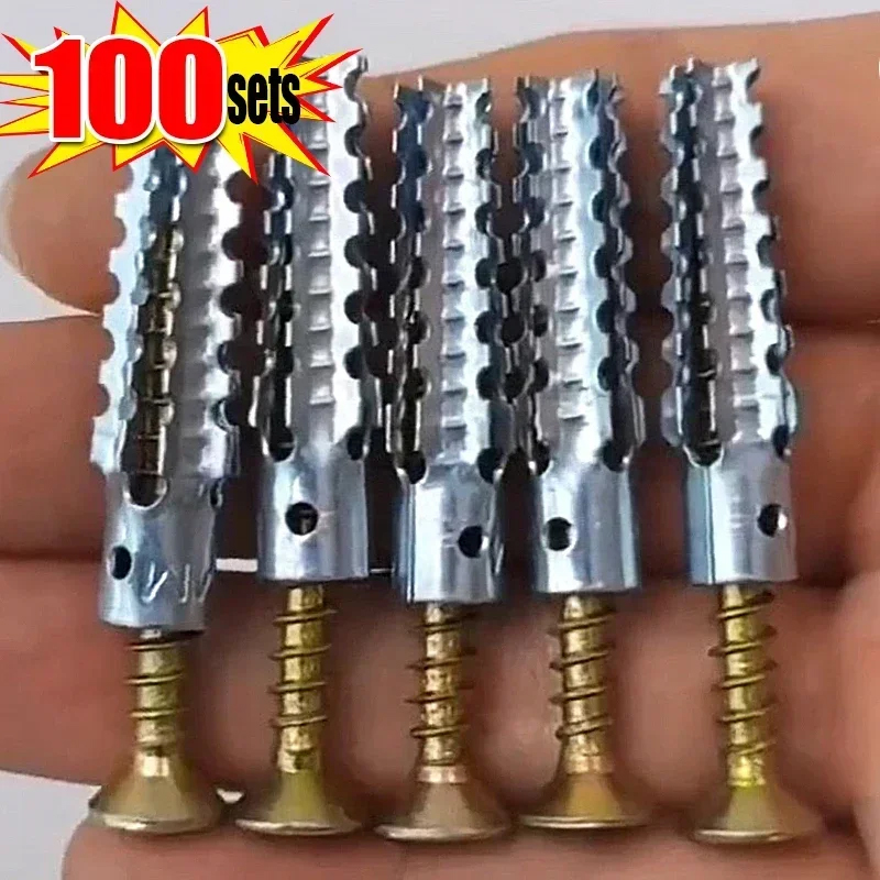 Woodworking Youtube Free - ชุดอุปกรณ์ยึดติดผนังคอนกรีตแบบเจาะรูพร้อมสกรูเกลียวปล่อย M6 จำนวน 100 ชุด