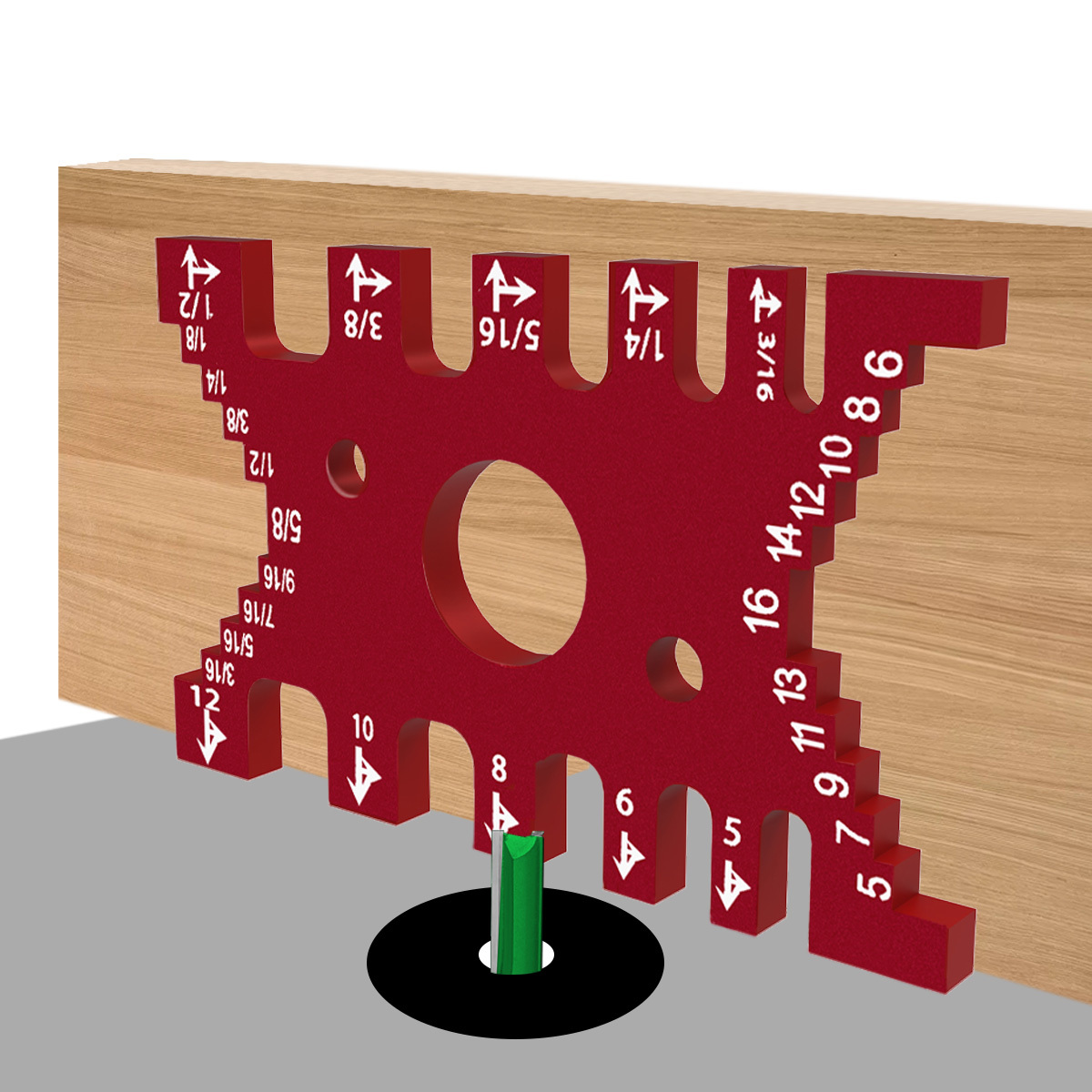 Woodworking Right Angle Clamp - ตัววัดความแม่นยำในการวัดเมตริก/นิ้ว Dovetail JIG-งานไม้ไม่ตรงช่องว่างเกจวัดความลึกของการ์ดสำหรับโต๊ะทำงานเราเตอร์บิต