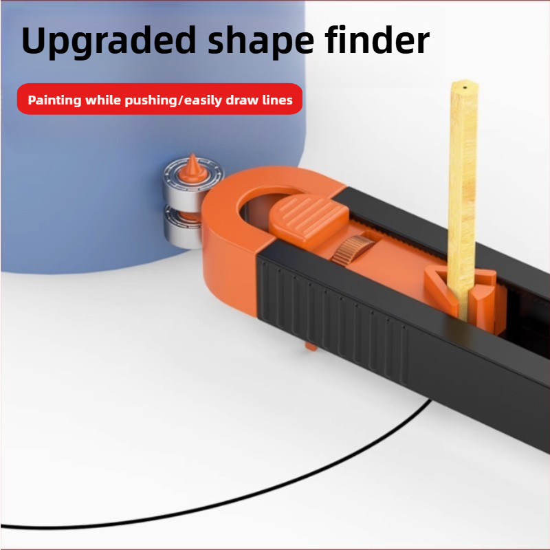 Woodworking Gauge - เครื่องมือคัดลอกรูปร่างแบบปรับปรุงใหม่ พร้อมลูกกลิ้งคู่ เครื่องมือเขียนแบบสำหรับงานไม้ สำหรับคัดลอกเส้นโค้งอย่างแม่นยำ