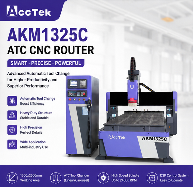 Woodworking Cnc Router Machine Price - เครื่องเราเตอร์ CNC 4*8 ATC รุ่น 1325