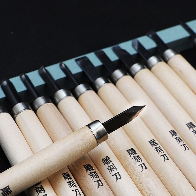 Wood Chisel Set - ชุดมีดแกะสลัก ชุดแกะสลักไม้ ยางลบลายไม้ สำหรับผู้เริ่มต้น DIY เครื่องมืองานฝีมือ