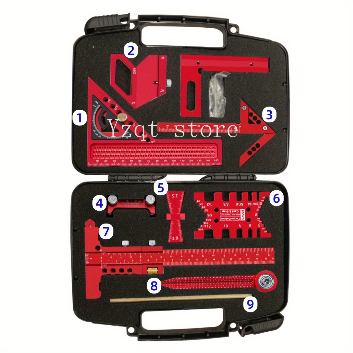 ชุดเครื่องมือวัดงานไม้พร้อมกล่ - Woodworking Plan บทวิจารณ์และราคา