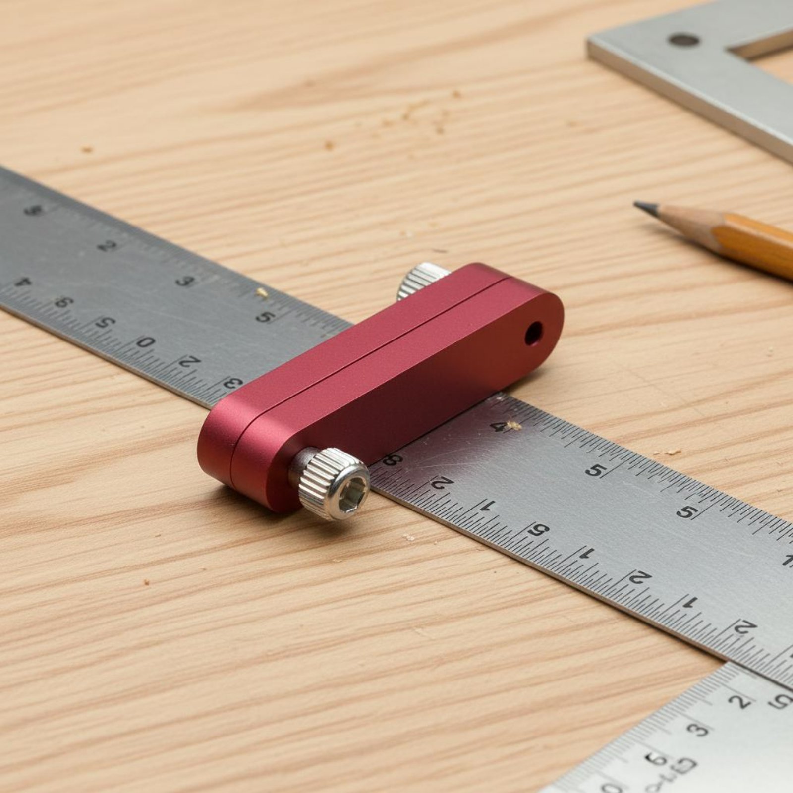 ตัวล็อคไม้บรรทัดช่างไม้ ตัวกำห - Woodworking Gauge บทวิจารณ์และราคา