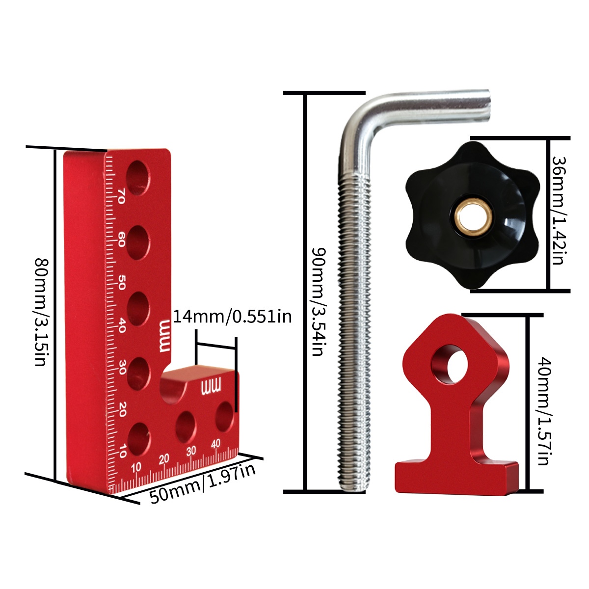 ชุดแคลมป์ยึดมุมฉาก 90 องศา ทำจ - Woodworking Right Angle Clamp บทวิจารณ์และราคา