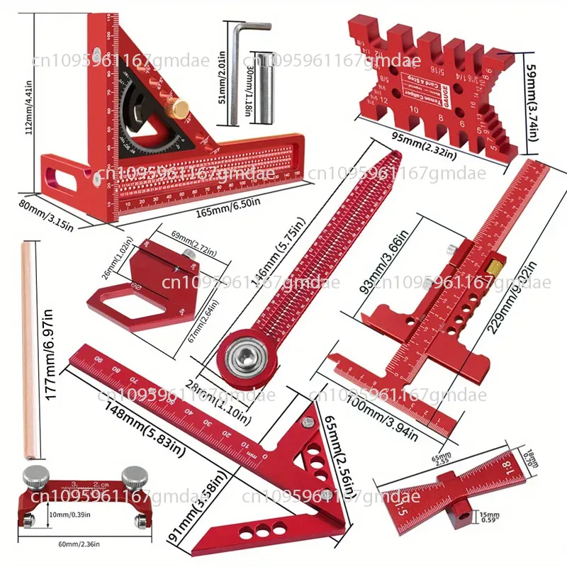 ชุดเครื่องมือวัดงานไม้พร้อมกล่ - Woodworking Plan บทวิจารณ์และราคา