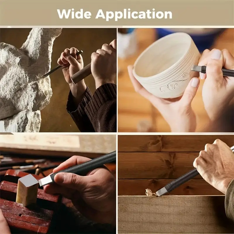‌ ชุดสิ่วแกะสลักเหล็กทังสเตน 8 - Wood Chisel Set บทวิจารณ์และราคา