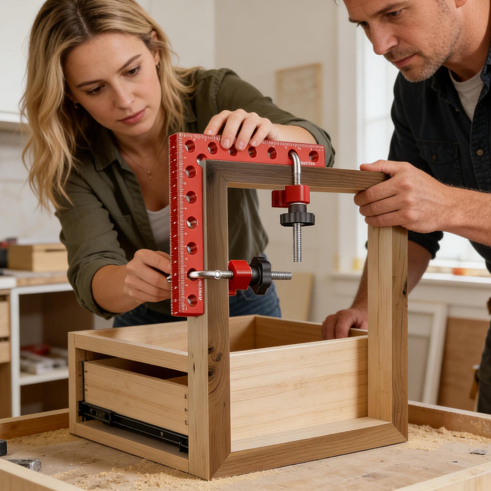 ตัวหนีบมุม 90 องศา อลูมิเนียมอ - Woodworking Right Angle Clamp บทวิจารณ์และราคา